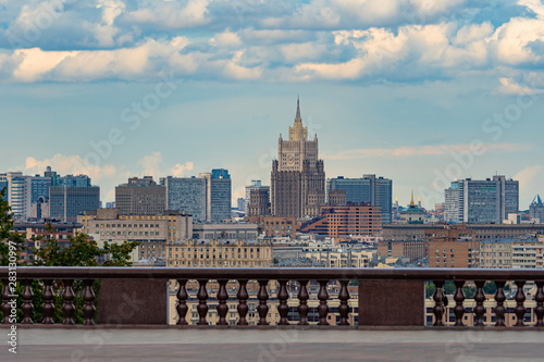 Photography Panorama of Moscow from the Sparrow Hills
