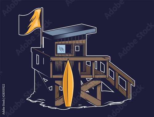 Beach house of surfing club