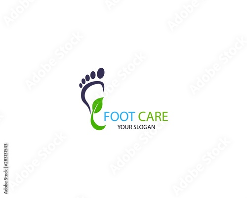 Foot care icon illustration Logo vector Template