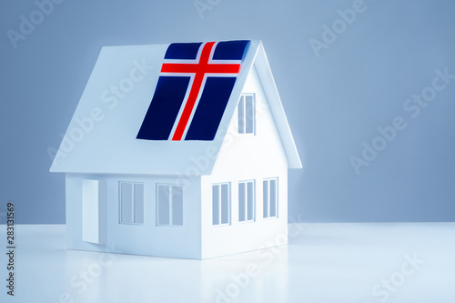 Cottage with white walls an...
