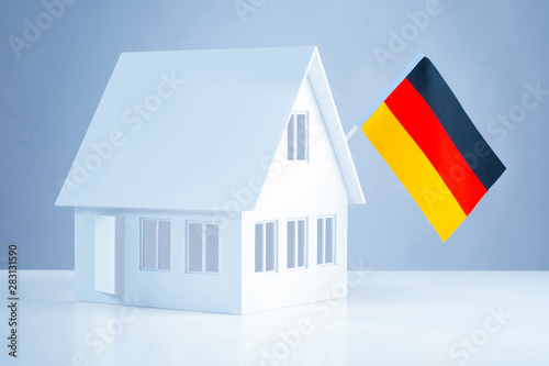 Flag of Germany on the layo...