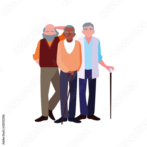 happy grandparents day flat design