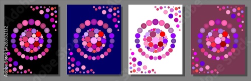 Mosaic colorful circle design backgrounds collection vector design element for websites, blogs, advertisements, magazine, articles, flyers, posters, backgrounds, business cards, logo, and tri-folds