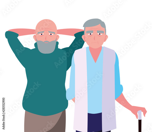 happy grandparents day flat design