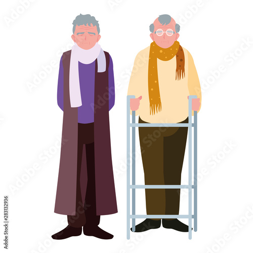 happy grandparents day flat design