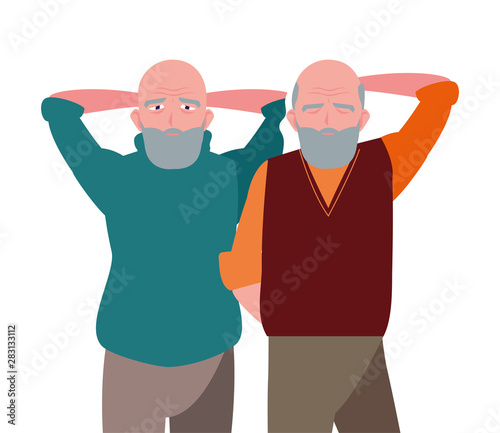happy grandparents day flat design
