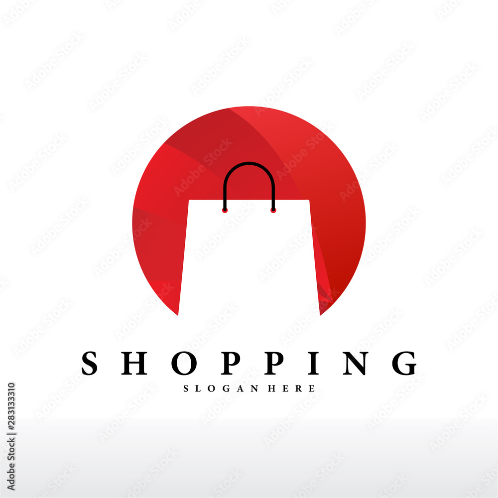 Bag shop Online logo design vector icon. shopping logo design - Vector  Stock Vector | Adobe Stock