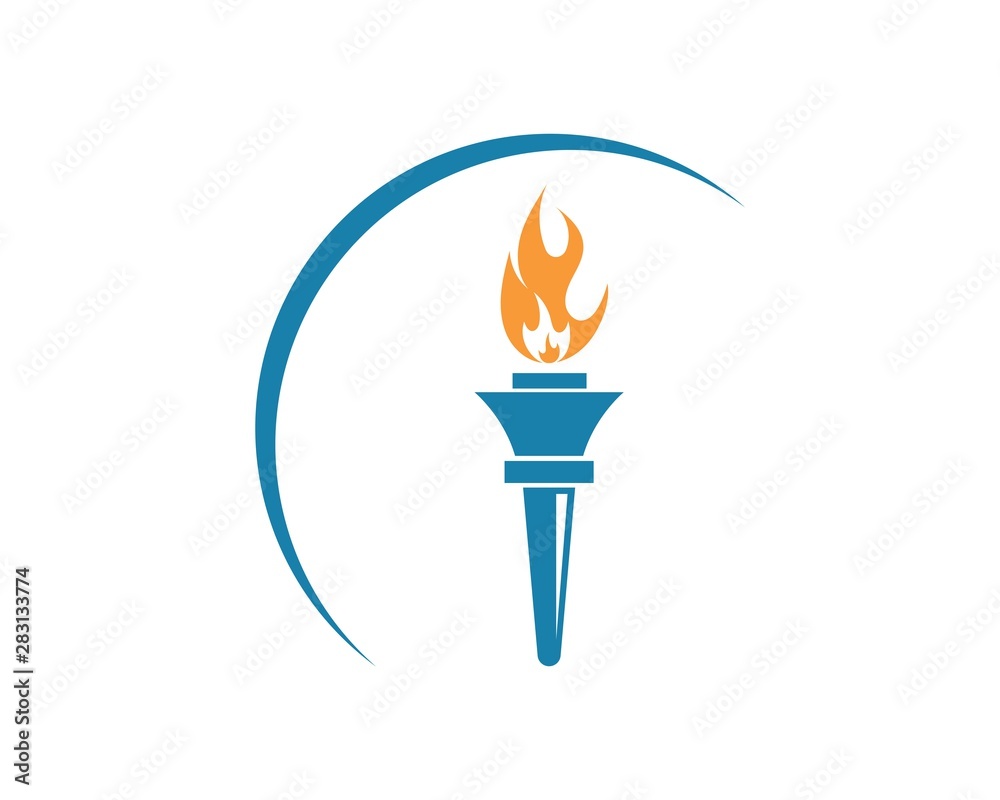 torch logo icon illustration vector design torch logo icon illustration vector design