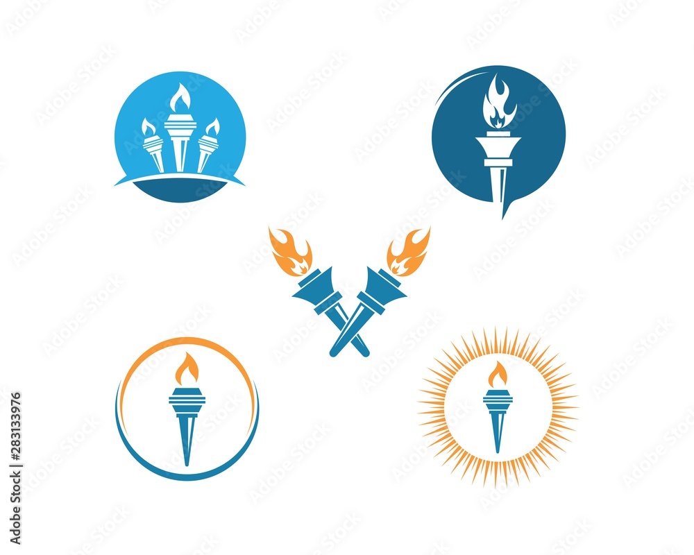 torch logo icon illustration vector design torch logo icon illustration vector design