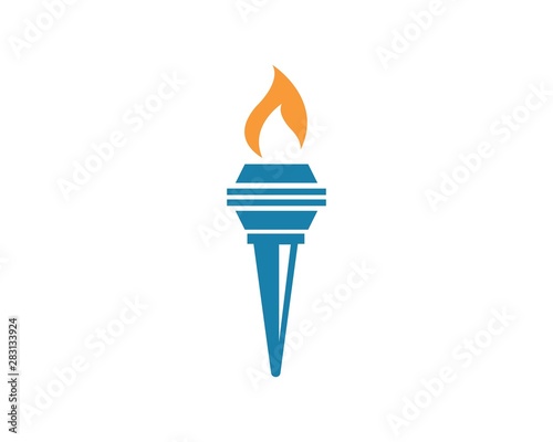 torch logo icon illustration vector design