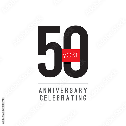 50 Years Anniversary Celebrating Vector Template Design Illustration