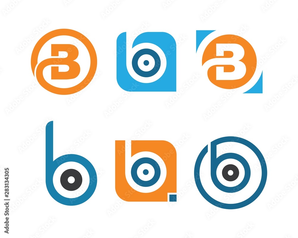 B Letter Icon Design Vector