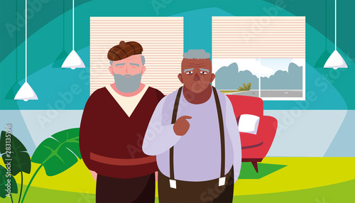 happy grandparents day flat design