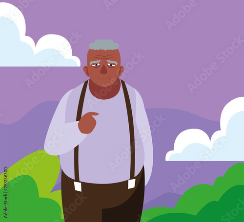 happy grandparents day flat design