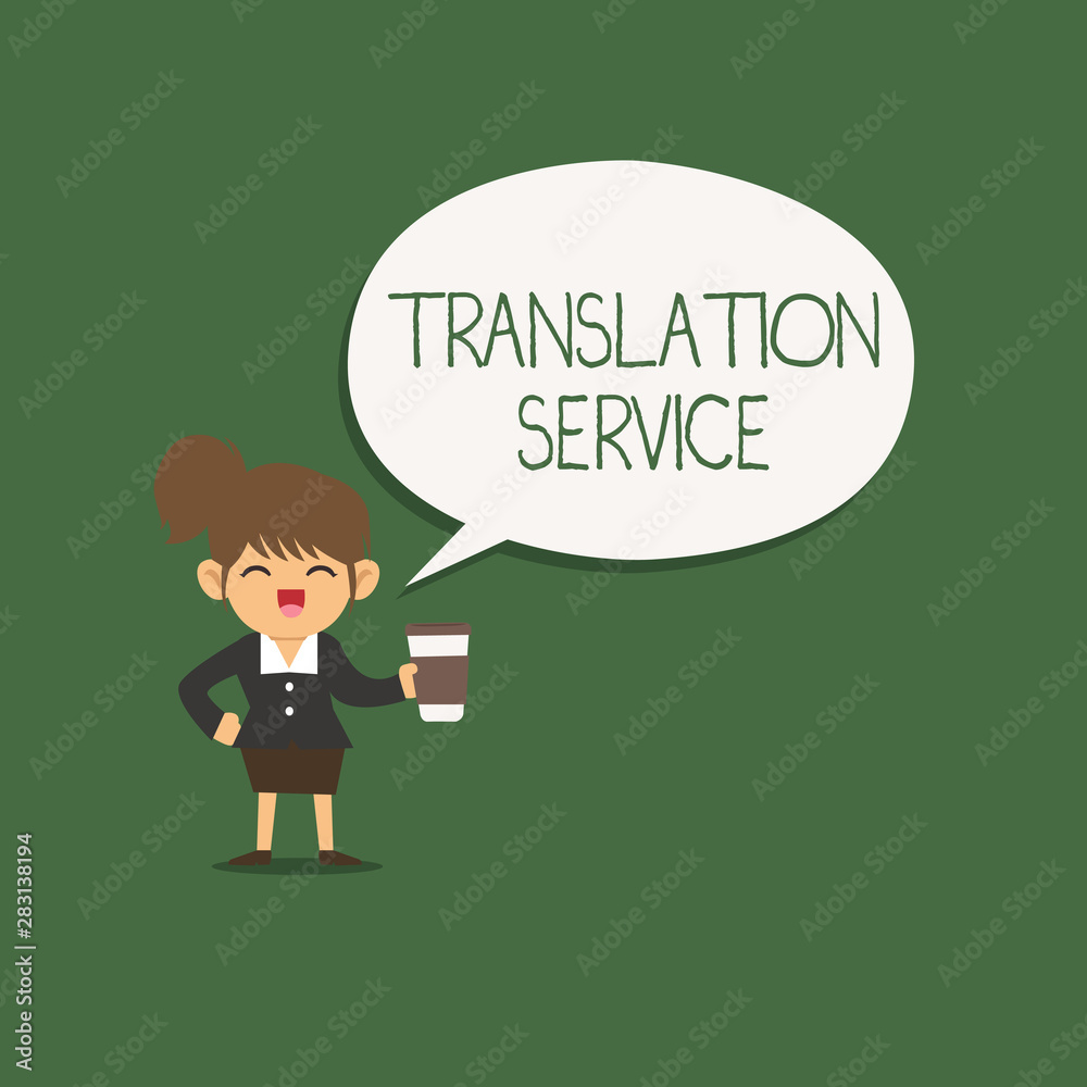 Writing note showing Translation Service. Business photo showcasing the Equivalent Target Language from the Mother Tongue.