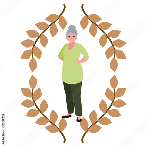 happy grandparents day flat design