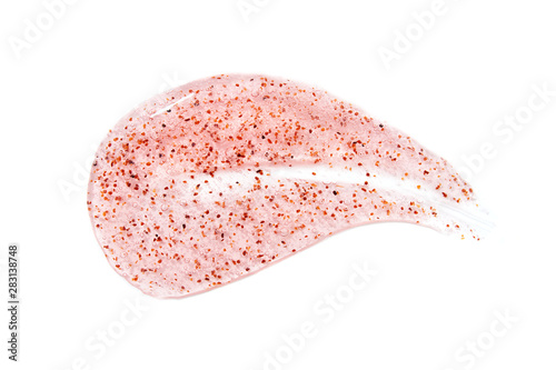 Fotografie, Obraz Citrus scrub or lotion smear isolated on white.