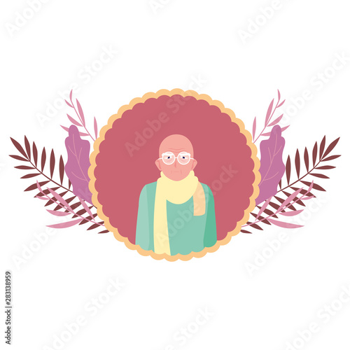 happy grandparents day flat design