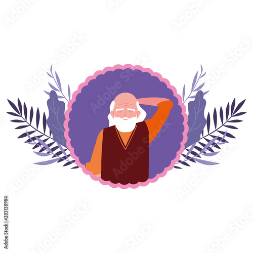 happy grandparents day flat design