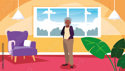 happy grandparents day flat design
