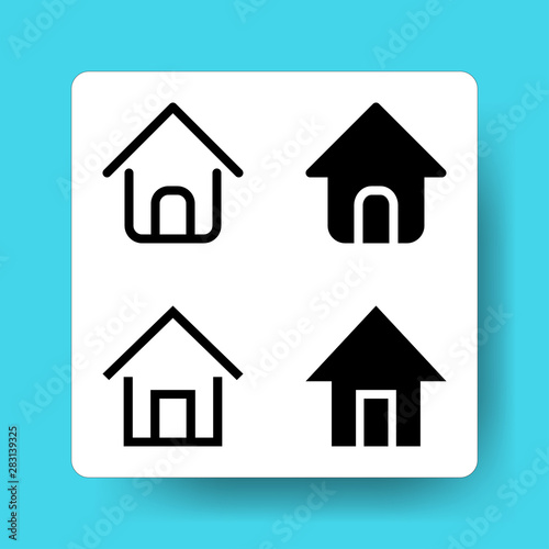 set of house icons