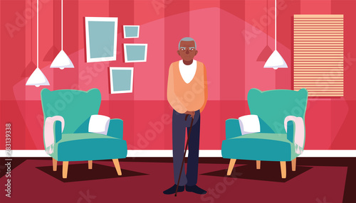 happy grandparents day flat design