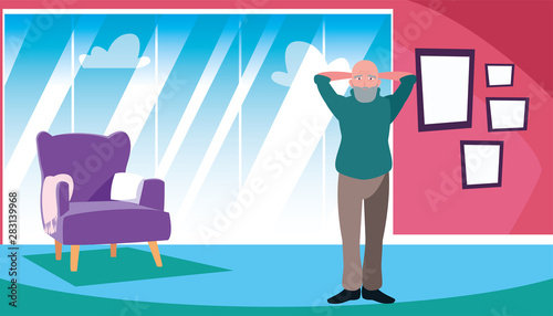 happy grandparents day flat design