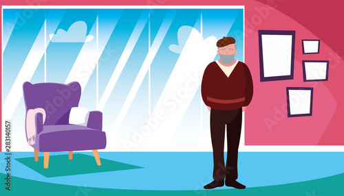 happy grandparents day flat design