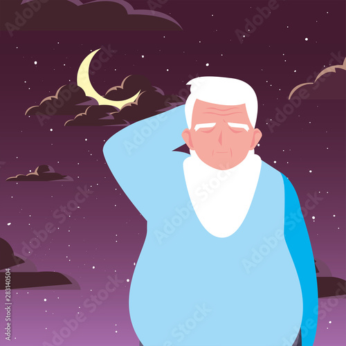 happy grandparents day flat design