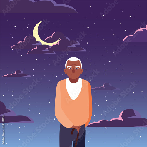 happy grandparents day flat design
