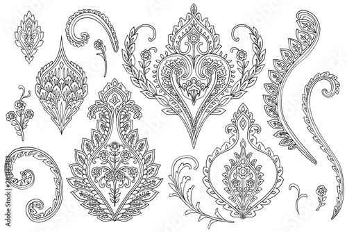 Paisley Style Elements : Set 