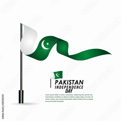 Pakistan Independence Day Celebration Vector Template Design Illustration