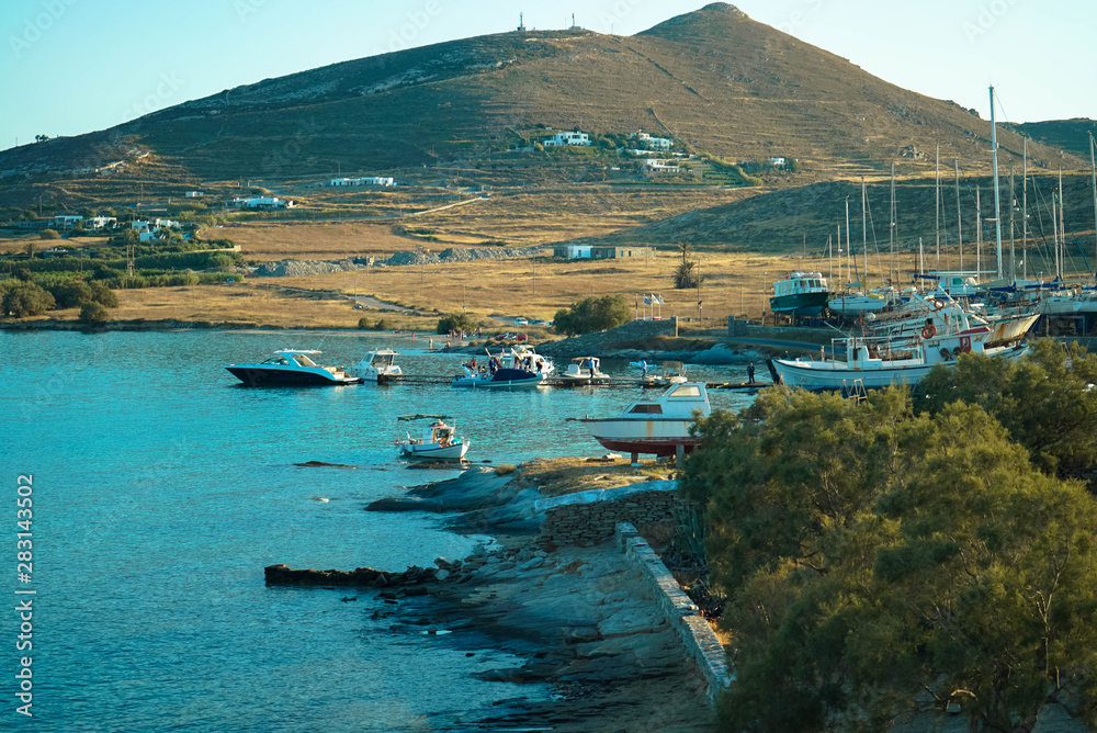 paros by the sea full of boats