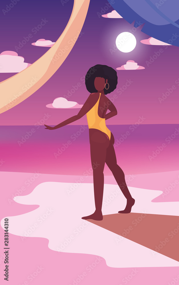 woman summer time vacations design woman summer time vacations design