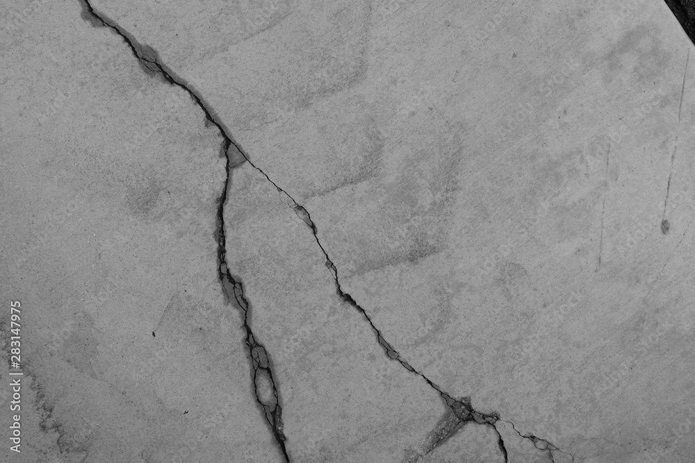Crack on a concrete surface in Los Angeles for interior design. Crack on a concrete surface in Los Angeles for interior design.