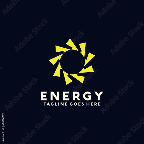 Energy Logo Vector Logo Design Template. Solar and  Geometric Icon. Circle And Modern Symbol.