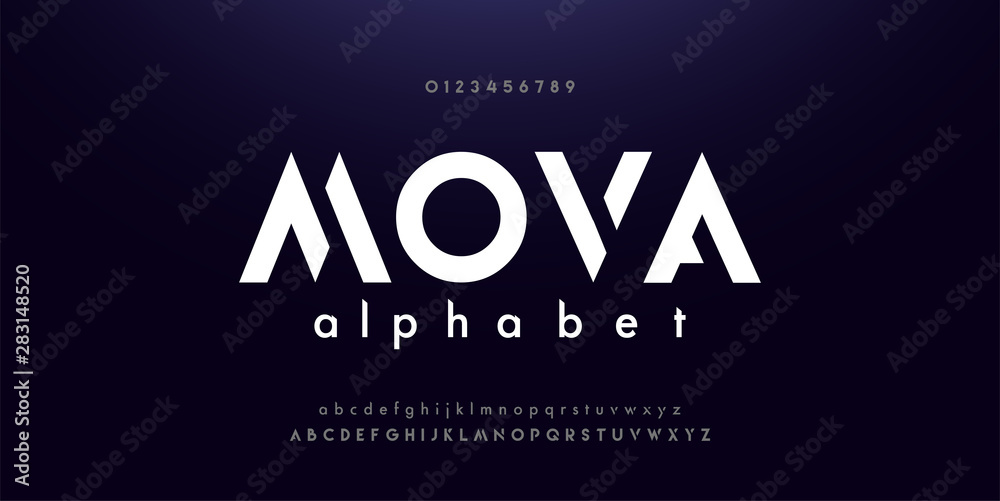 Abstract digital modern alphabet fonts. Typography technology electronic dance music future creative font. vector illustraion - obrazy, fototapety, plakaty 