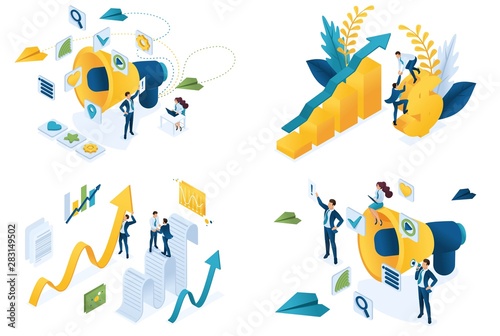 Set design web page templates of digital marketing. Modern illustration concepts for website and mobile website development