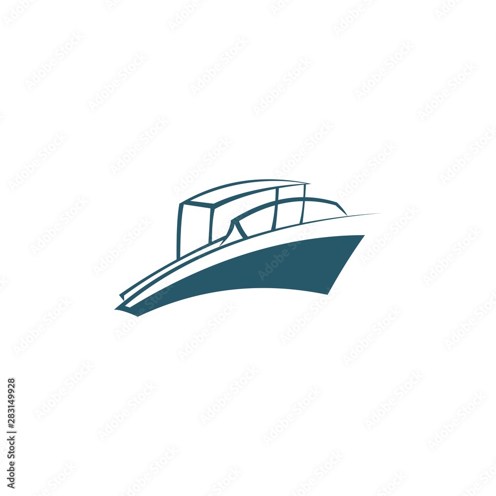 Naklejka premium modern simple elegant yacht vector logo design