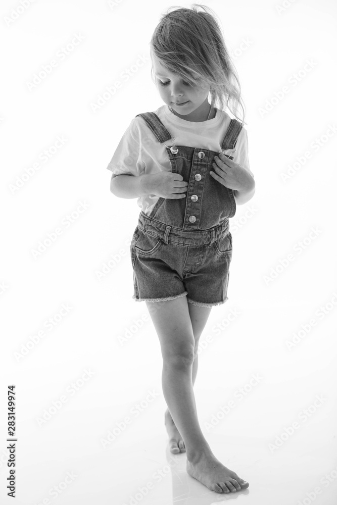 Little girl beautiful portrait. Black and white photo. Little girl beautiful portrait. Black and white photo.