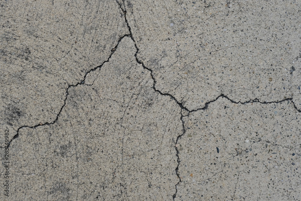 Crack on a concrete surface in Los Angeles for interior design. Crack on a concrete surface in Los Angeles for interior design.