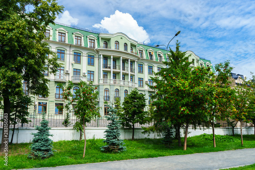 Beautiful buildings on Dzerzhinsky street in Kazan. Russia