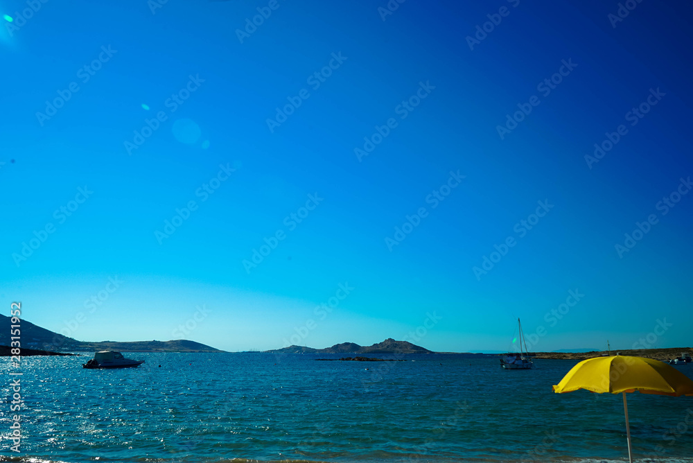 The beaches of Paros island