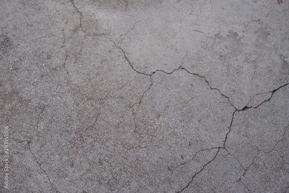 Fototapeta premium Crack on a concrete surface in Los Angeles for interior design.