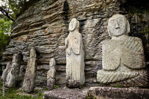 Unjusa Temple has many Buddhas and is famous temple in Korea. photo