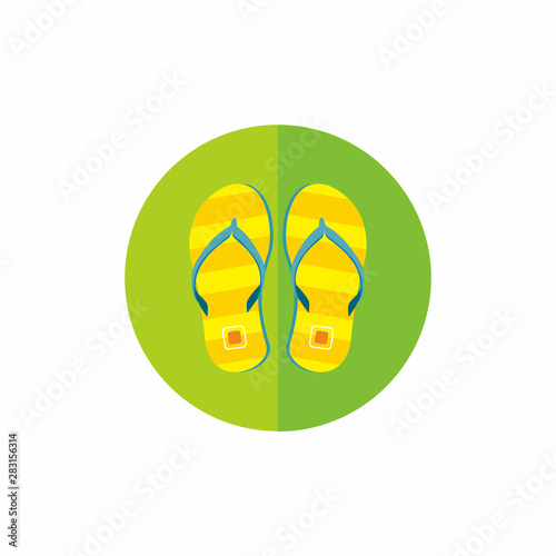 Flip Flop Sandals Flat summer icon vector illustration for fun infographic and travel website