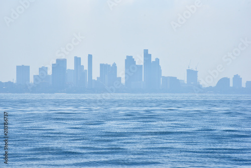 Seascape View with city background
