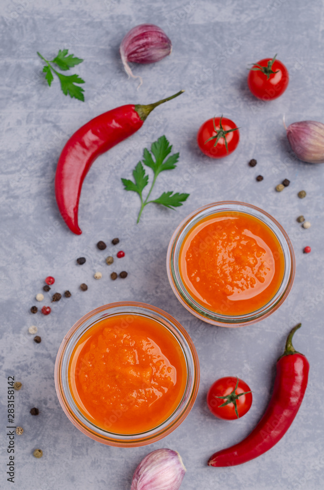 Homemade canned red sauce