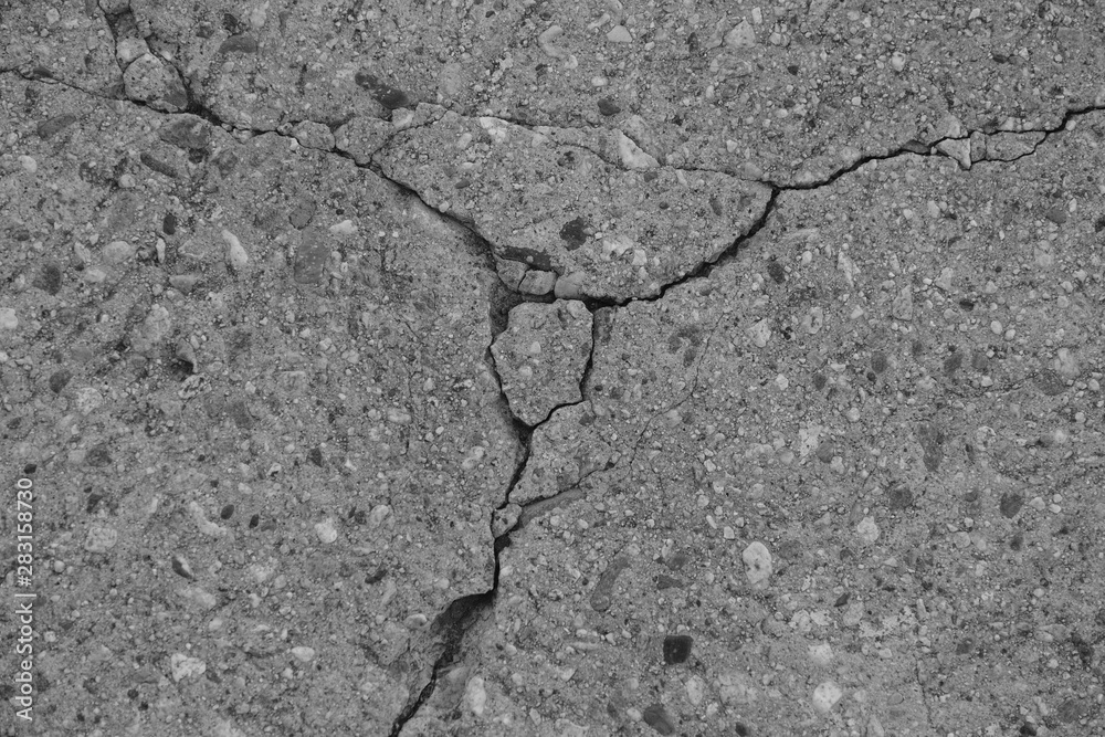 Crack on a concrete surface in Los Angeles for interior design. Crack on a concrete surface in Los Angeles for interior design.