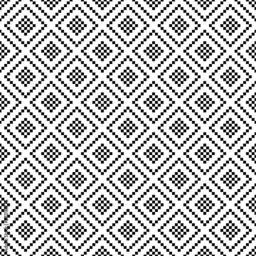 Seamless pattern. Abstract geometric background. Texture of black squares.